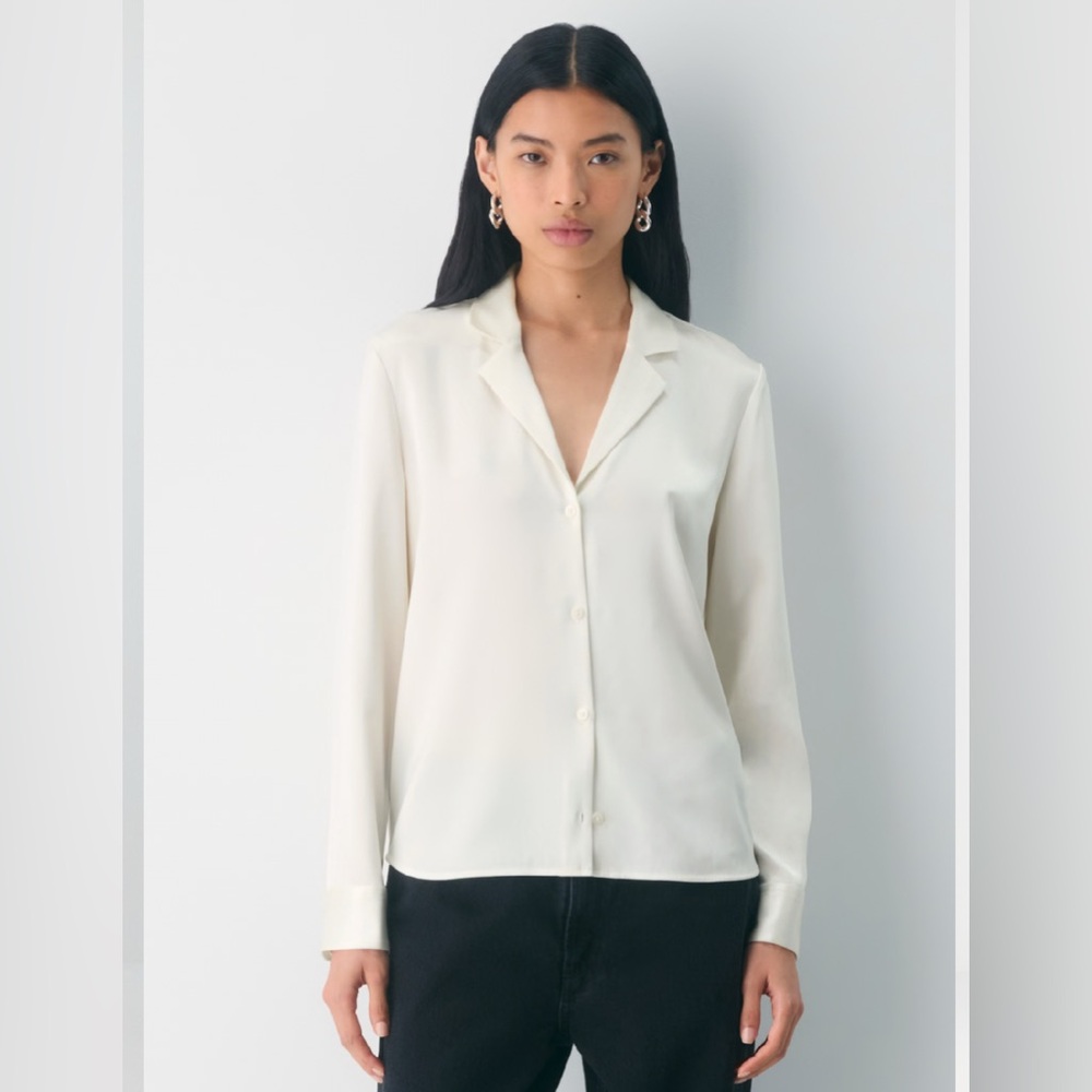 Babaton Silk Button-Down Shirt
